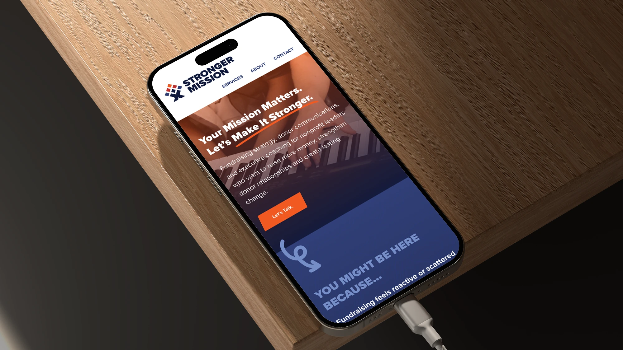 Stronger Mission Website Mobile Mockup